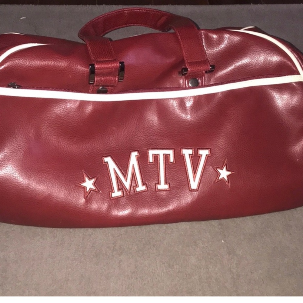 MTV Burgundy Duffel Bag